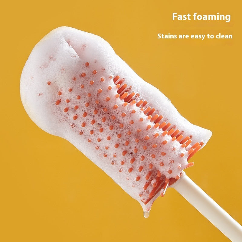 Silicone Baby Bottle Brush Special Drying Rack Nipple Cleaning Suit With Base