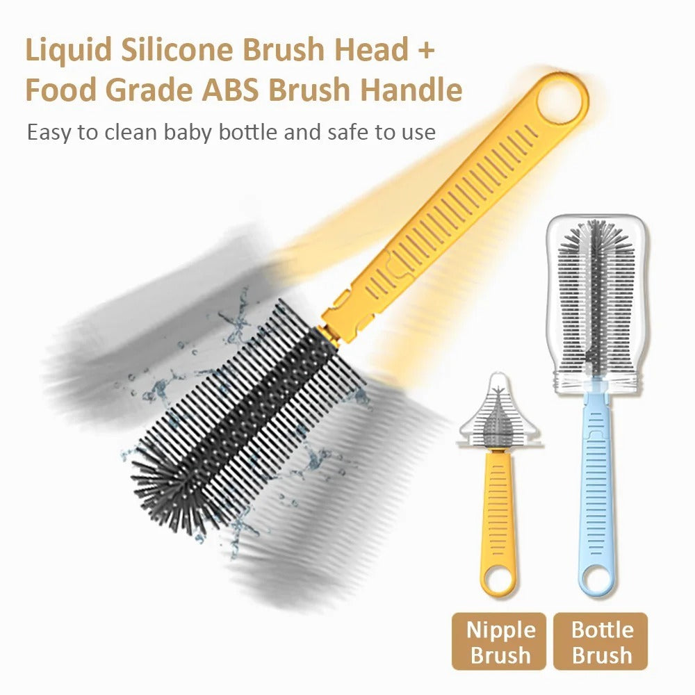 Portable Baby Bottle Brush Set Silicone