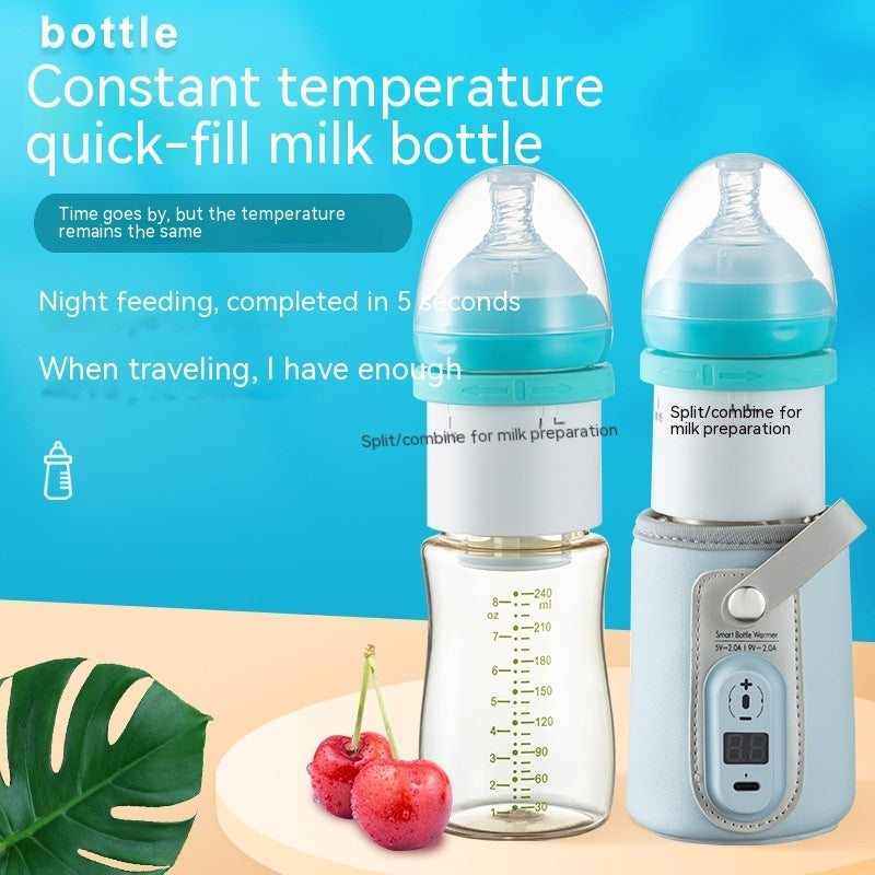 Thermostat Constant Temperature Feeding Bottle, Travel Friendly