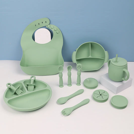 Children's Silicone Tableware 15-piece Set